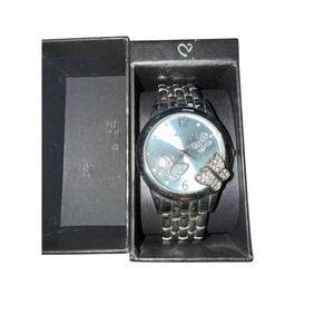 Valletta Women's Quartz Wristwatch Silver Bracelet Dial Charm‎ butterfly motif